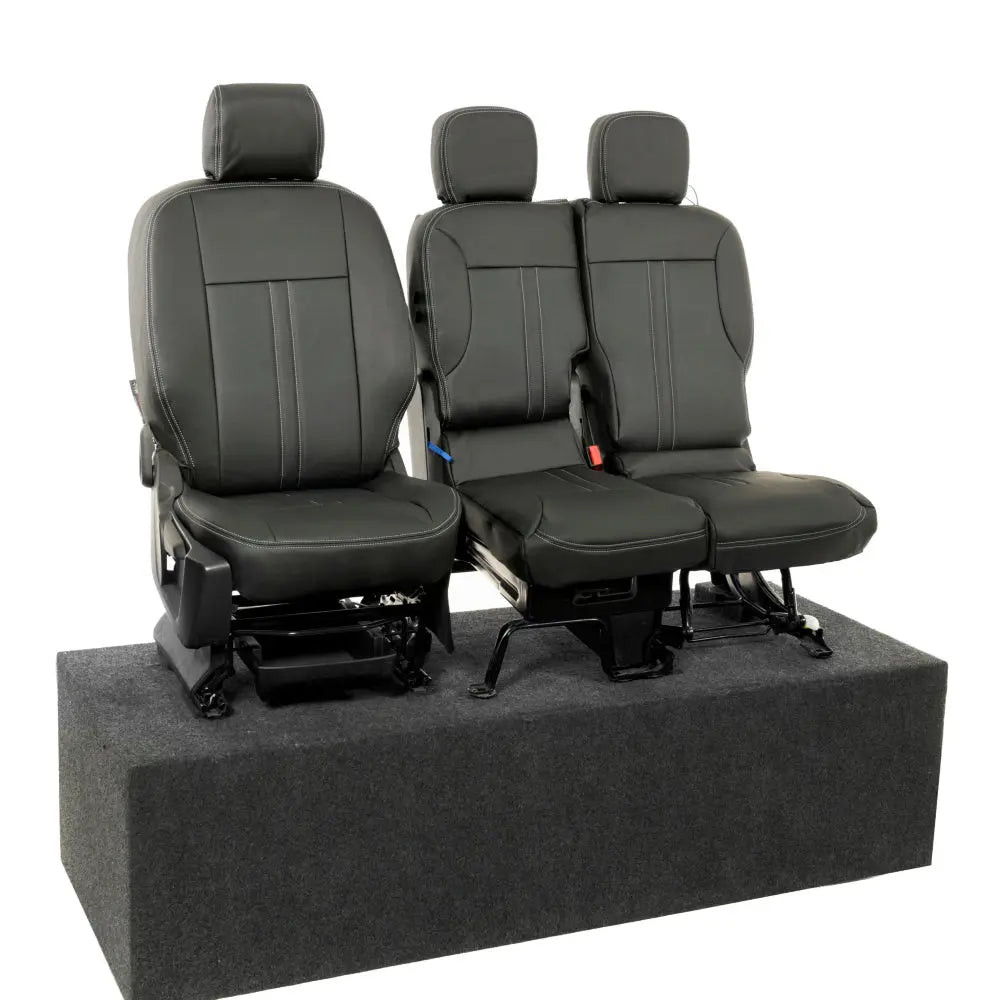 Toyota Proace City Tailored Leatherette Seat Covers (2018 Onwards) - Black - UK Custom Covers