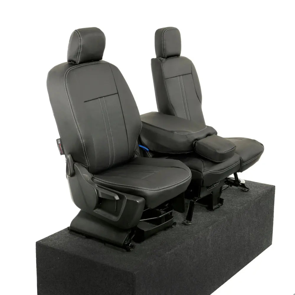 Toyota Proace City Tailored Leatherette Seat Covers (2018 Onwards) - Black - UK Custom Covers