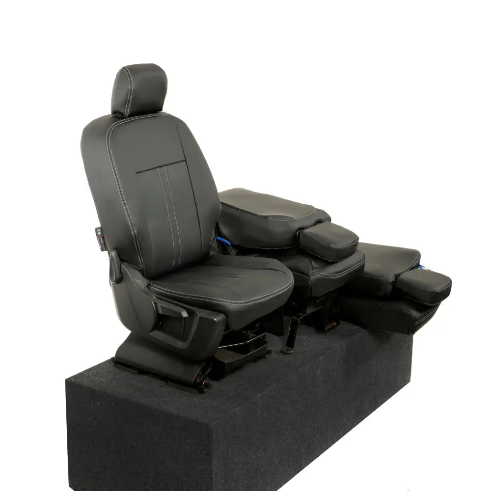 Toyota Proace City Tailored Leatherette Seat Covers (2018 Onwards) - Black - UK Custom Covers