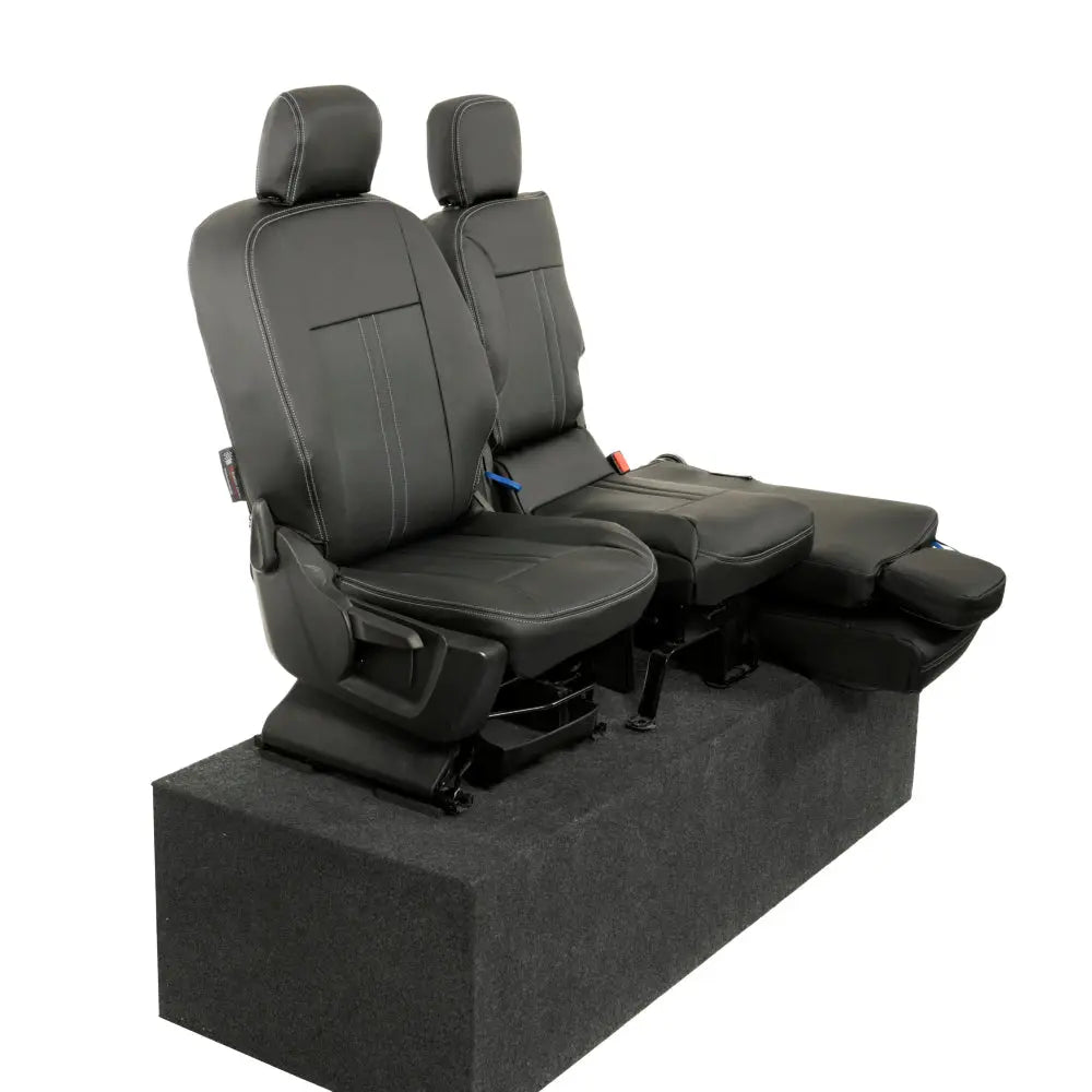 Toyota Proace City Tailored Leatherette Seat Covers (2018 Onwards) - Black - UK Custom Covers