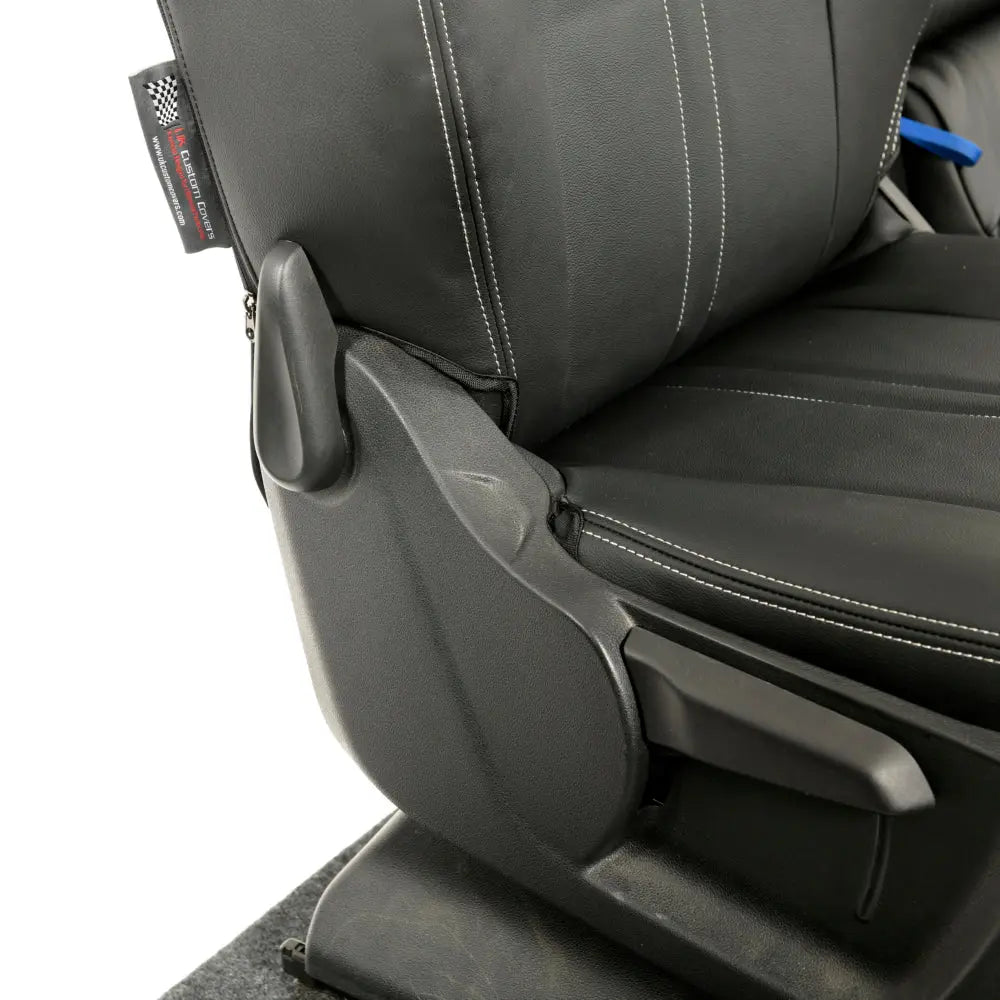 Toyota Proace City Tailored Leatherette Seat Covers (2018 Onwards) - Black - UK Custom Covers