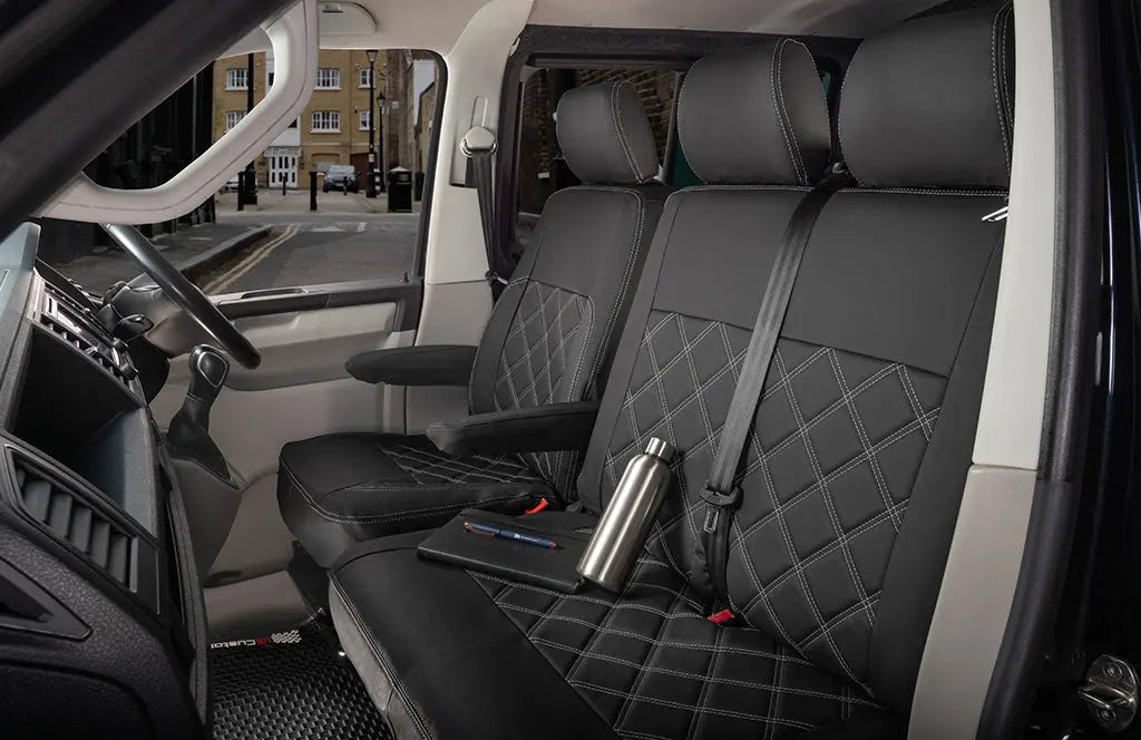 Leatherette Seat Covers inside of van 