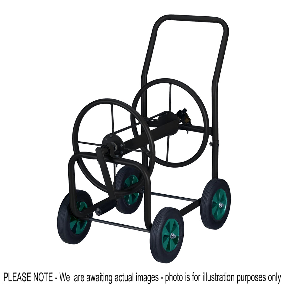 Garden Hose Reel Cart Metal Black