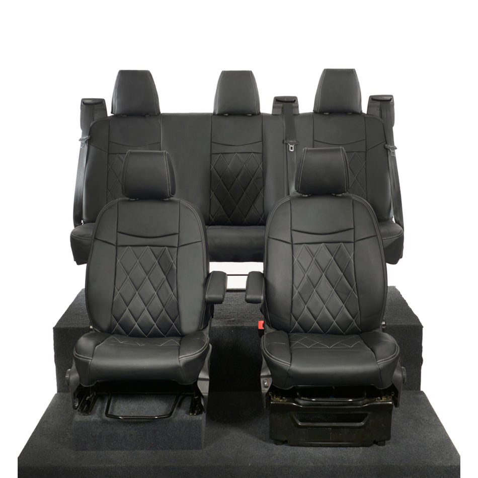 Ford Transit Custom Leatherette Seat Cover (2013-2023) Black