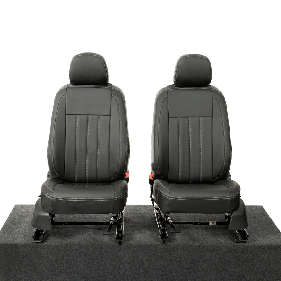 VW Caddy Leatherette Front Seat Covers (2021 Onwards) Black