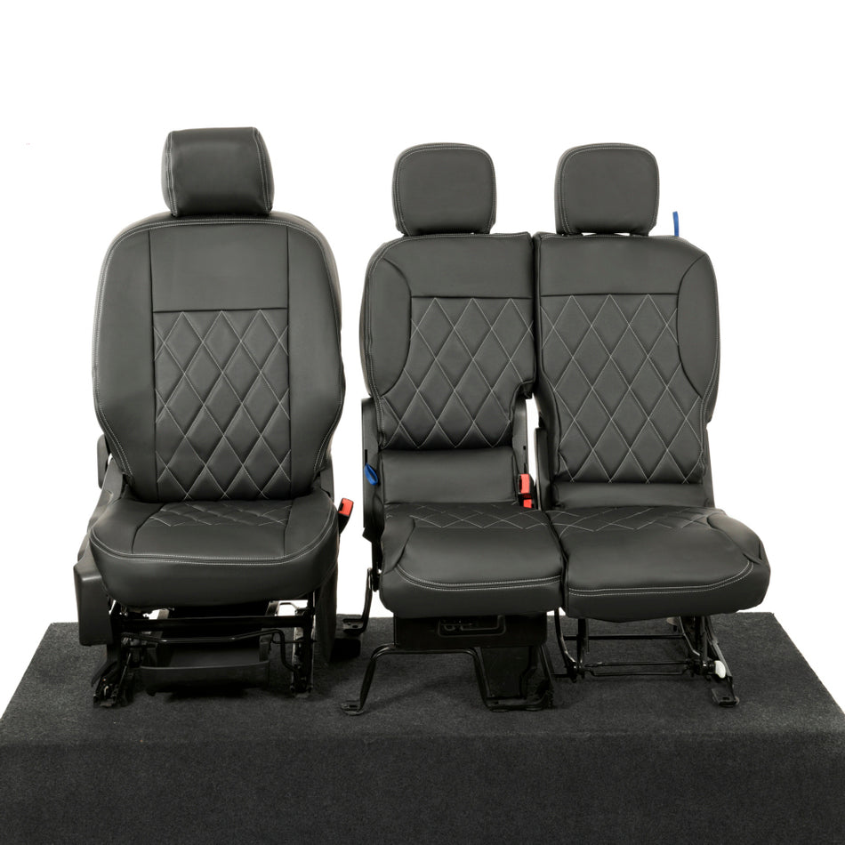 Toyota Proace City Leatherette Front Seat Covers (2018 Onwards) Black