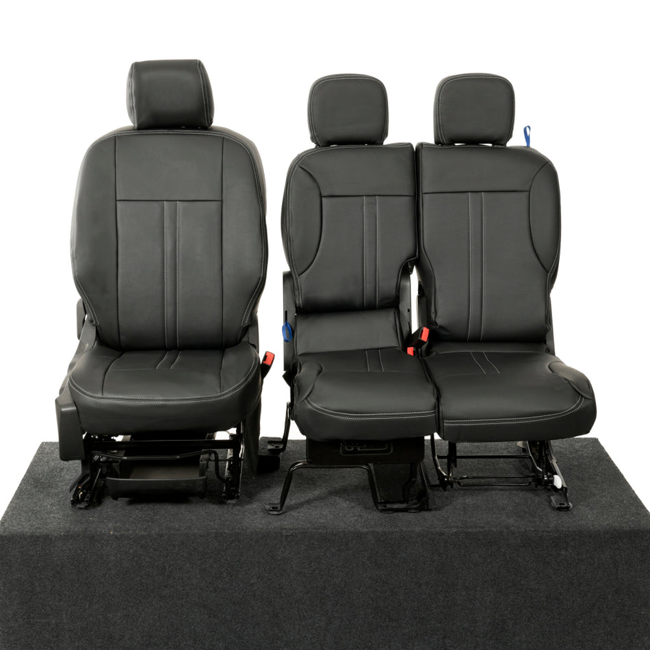 Citroen Berlingo Leatherette Front Seat Covers (2018 Onwards) Black