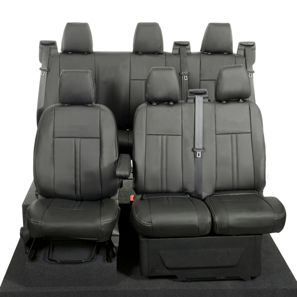 Ford Transit Custom Leatherette Seat Covers (2013-2023) Black