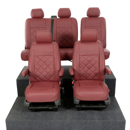 VW T6 / T6.1 Kombi Tailored Leatherette Seat Covers (2015 Onwards) - UK Custom Covers