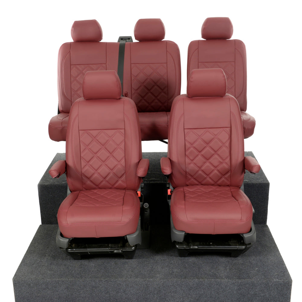 VW T5 / T5.1 Kombi Tailored Leatherette Seat Covers (2003-2015) - UK Custom Covers