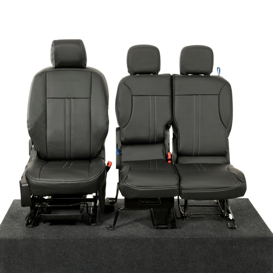 Peugeot Partner Leatherette Front Seat Covers (2018 Onwards) Black