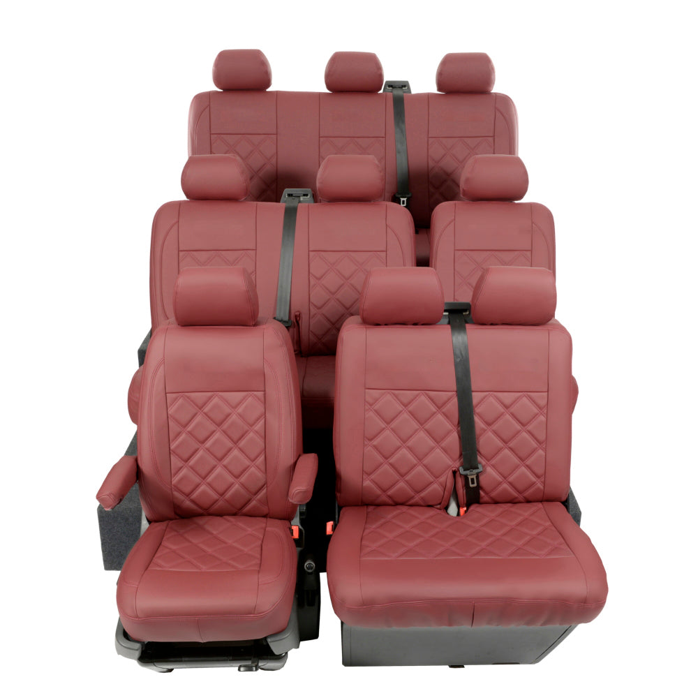 VW T6 / T6.1 Shuttle Tailored Leatherette Seat Covers (2015 Onwards) - UK Custom Covers