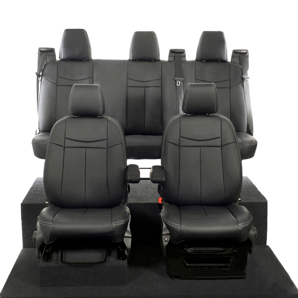 Ford Transit Custom Leatherette Seat Covers (2013-2023) Black