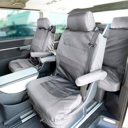 VW T6 / T6.1 Caravelle Tailored PU Seat Covers (2015 Onwards) - UK Custom Covers