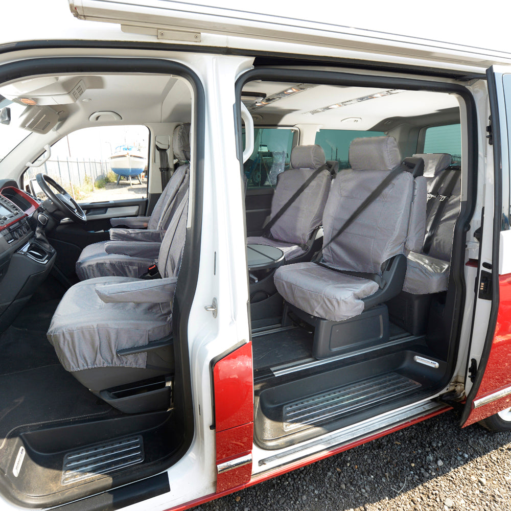 VW T6 / T6.1 Caravelle Tailored PU Seat Covers (2015 Onwards) - UK Custom Covers