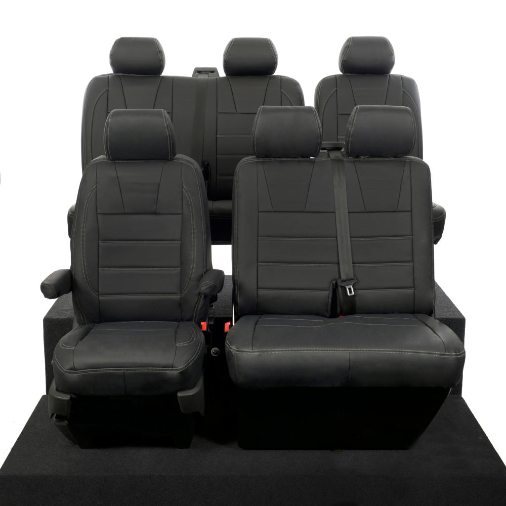 VW T6 / T6.1 Kombi Tailored Leatherette Seat Covers (2015 Onwards) - UK Custom Covers