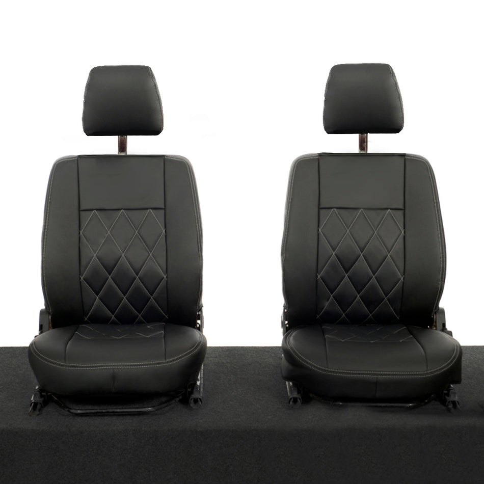 Fits Land Rover Defender 90 Leatherette Front Seat Covers (1987-2006)