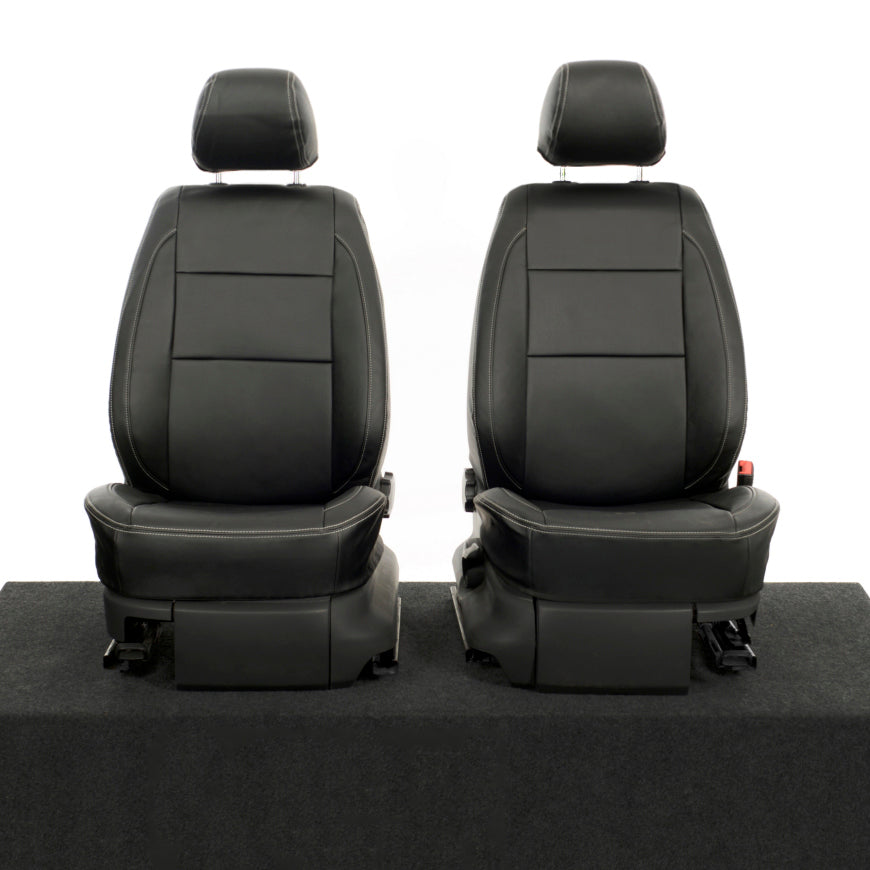 VW Caddy Tailored Leatherette Seat Covers - Black - UK Custom Covers