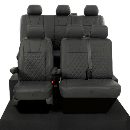 VW T6 / T6.1 Kombi Tailored Leatherette Seat Covers (2015 Onwards) - UK Custom Covers