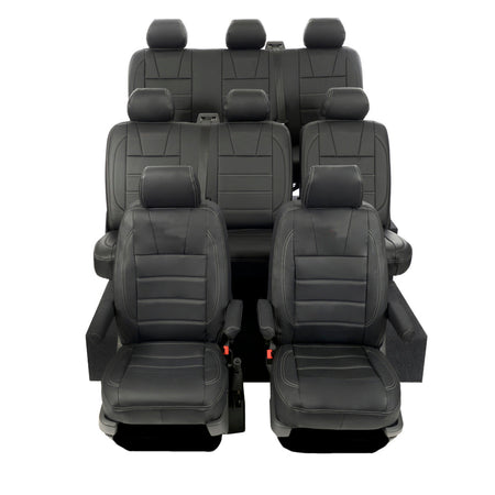 VW T6 / T6.1 Shuttle Tailored Leatherette Seat Covers (2015 Onwards) - UK Custom Covers