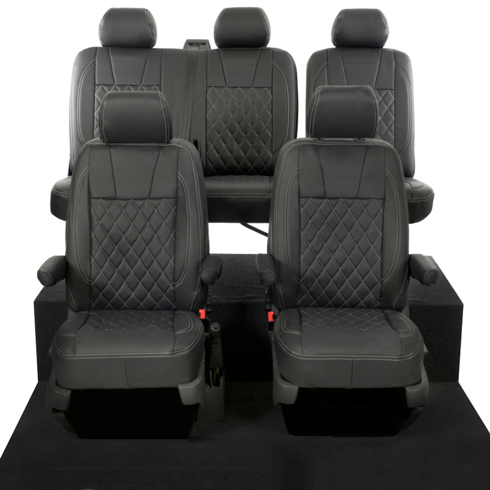 VW T5 / T5.1 Kombi Tailored Leatherette Seat Covers (2003-2015) - UK Custom Covers