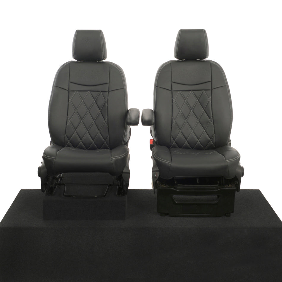 Ford Transit Custom Leatherette Seat Cover (2013-2023) Black