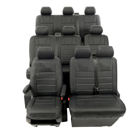 VW T6 / T6.1 Shuttle Tailored Leatherette Seat Covers (2015 Onwards) - UK Custom Covers