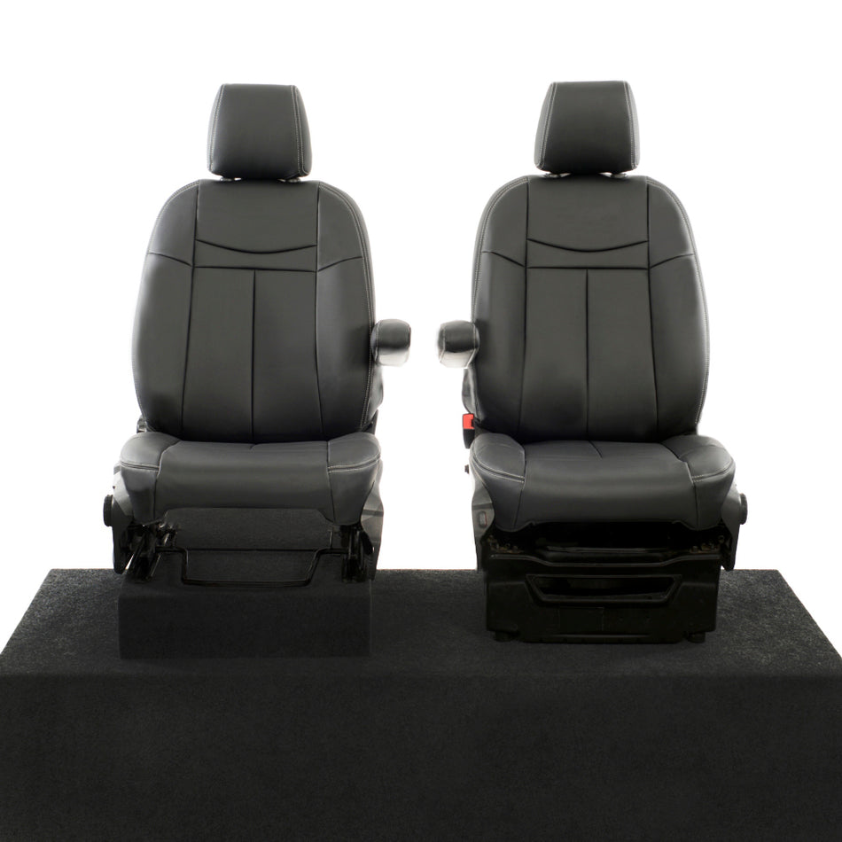 Ford Transit Custom Leatherette Seat Covers (2013-2023) Black