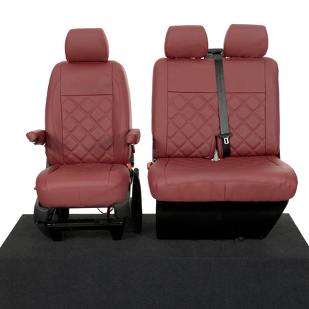 VW T6 / T6.1 Transporter Tailored Leatherette Seat Covers (2015 Onwards) - UK Custom Covers