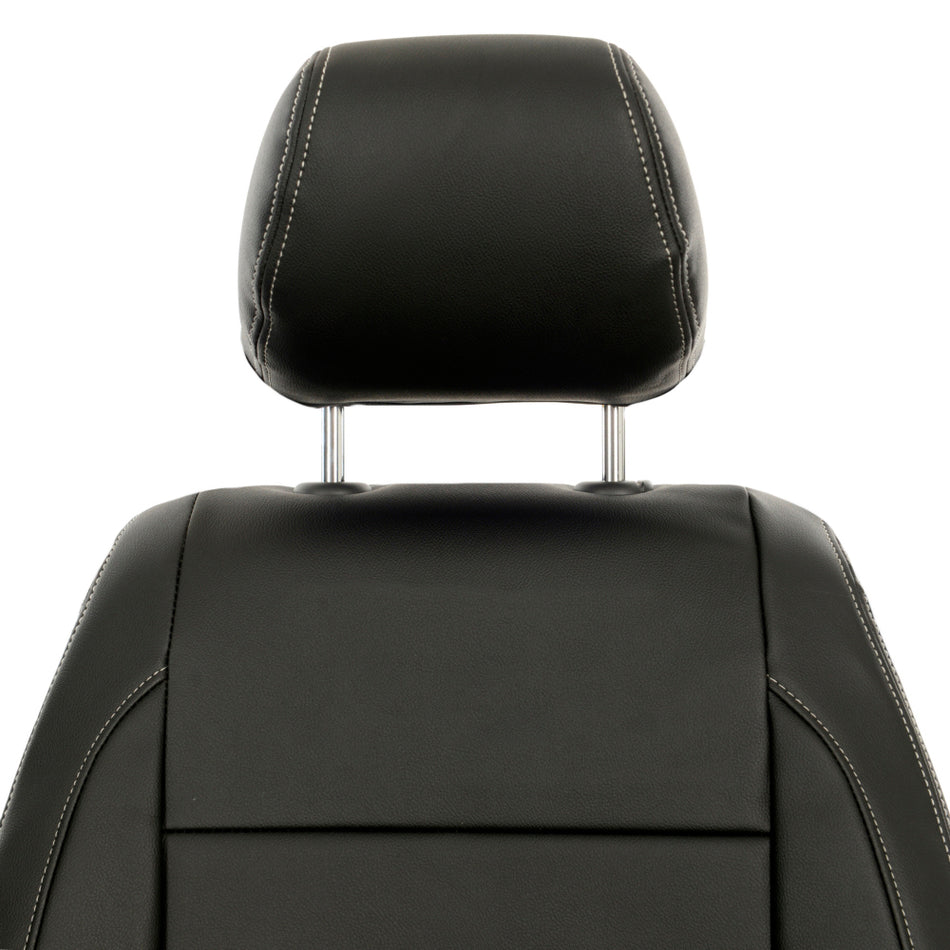 VW Caddy Block Stitch Leatherette Front Seat Covers (2004-2020)