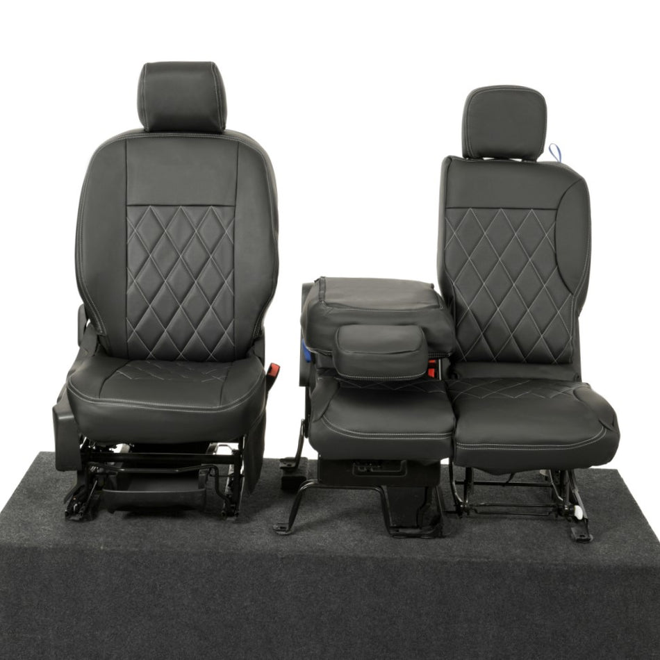 Citroen Berlingo Leatherette Front Seat Covers (2018 Onwards) Black