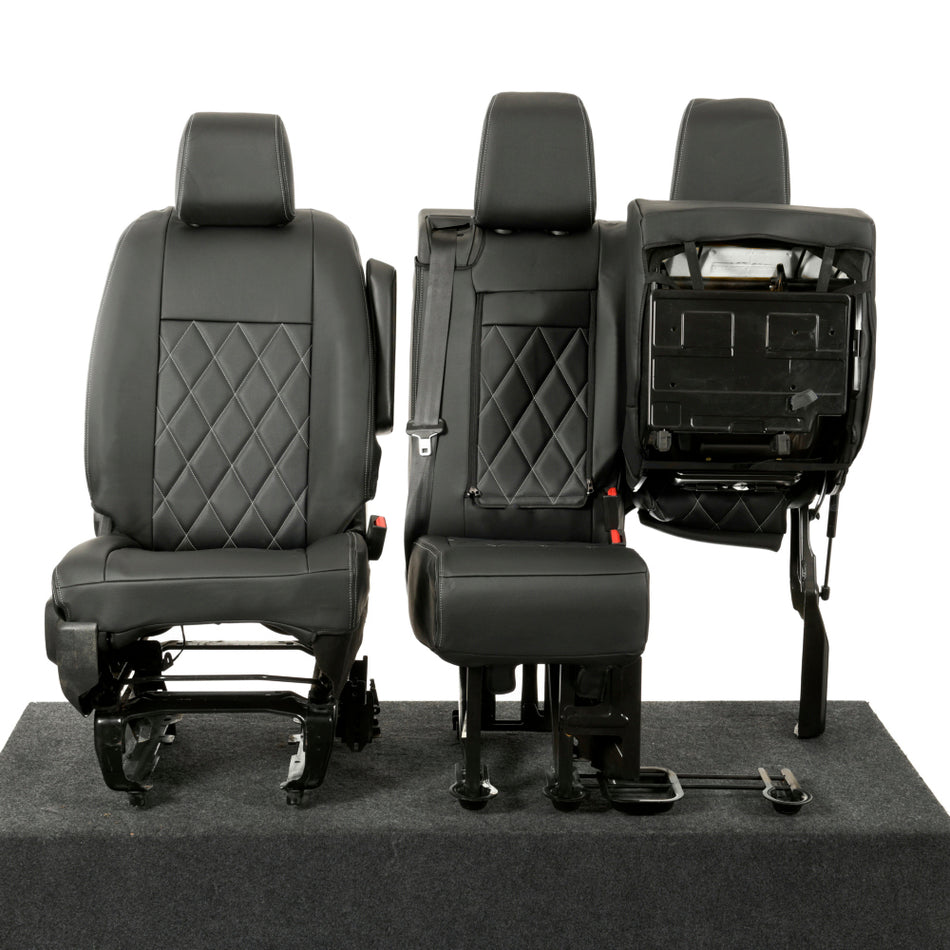 Vauxhall Vivaro Leatherette Front Seat Covers (2019 Onwards) Black