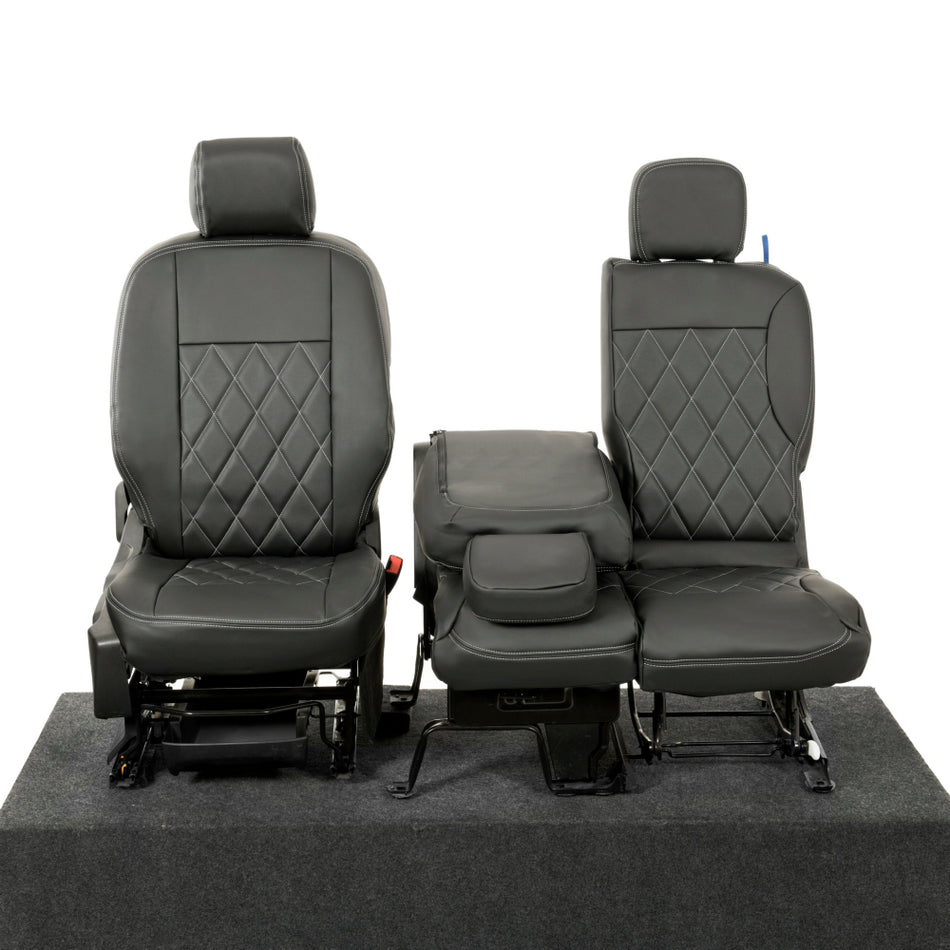 Toyota Proace City Leatherette Front Seat Covers (2018 Onwards) Black