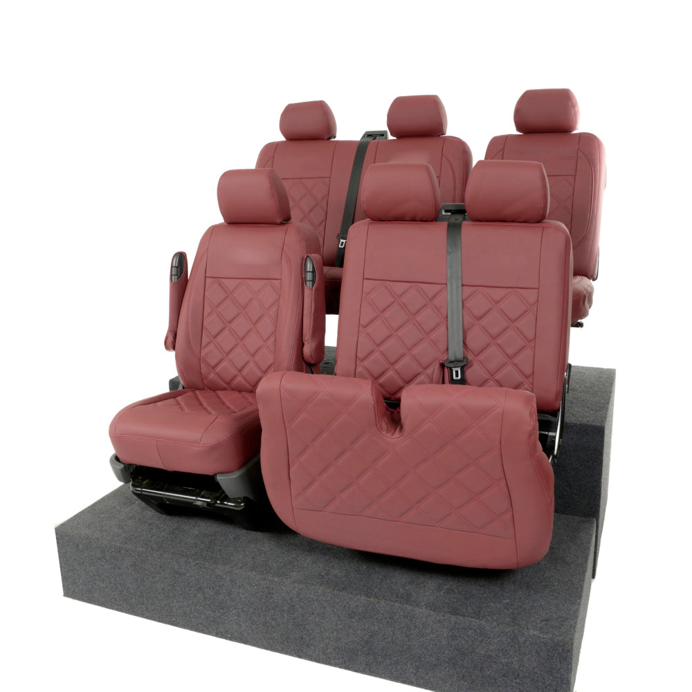 VW T5 / T5.1 Kombi Tailored Leatherette Seat Covers (2003-2015) - UK Custom Covers