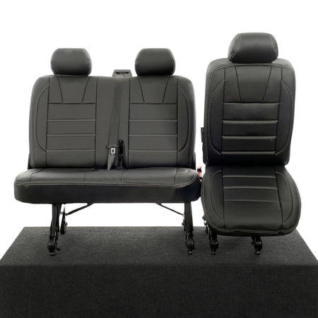 VW T6 / T6.1 Kombi Tailored Leatherette Seat Covers (2015 Onwards) - UK Custom Covers