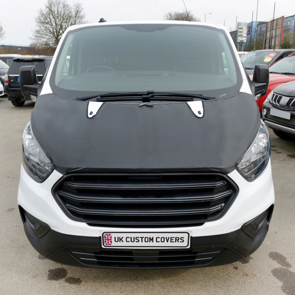 Ford Transit Custom Full Bonnet Bra (2013-2018) Black UK Custom Covers