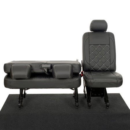 VW T5 / T5.1 Shuttle Tailored Leatherette Seat Covers (2003-2015) - UK Custom Covers