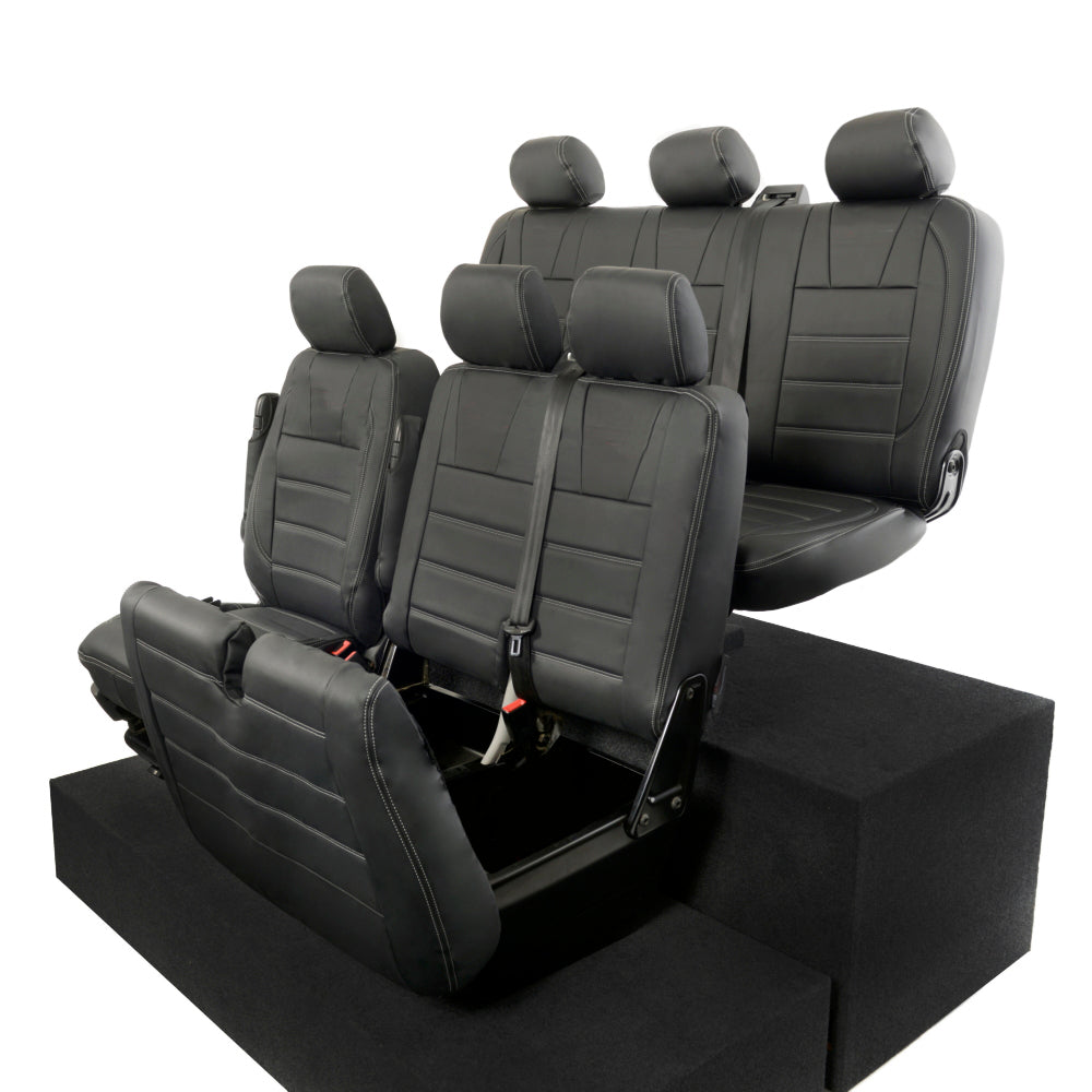 VW T6 / T6.1 Transporter Tailored Leatherette Seat Covers (2015 Onwards) - UK Custom Covers