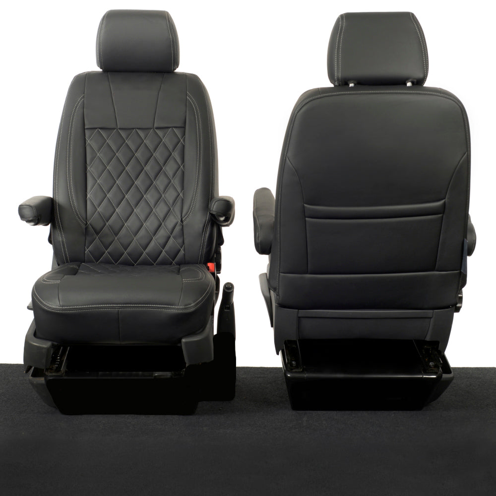 VW T6 / T6.1 Kombi Tailored Leatherette Seat Covers (2015 Onwards) - UK Custom Covers