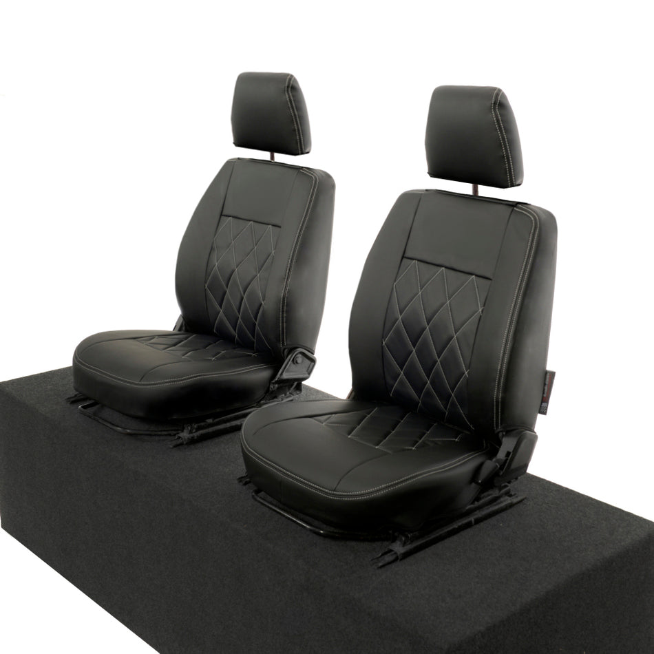 Fits Land Rover Defender 90 Leatherette Front Seat Covers (1987-2006)