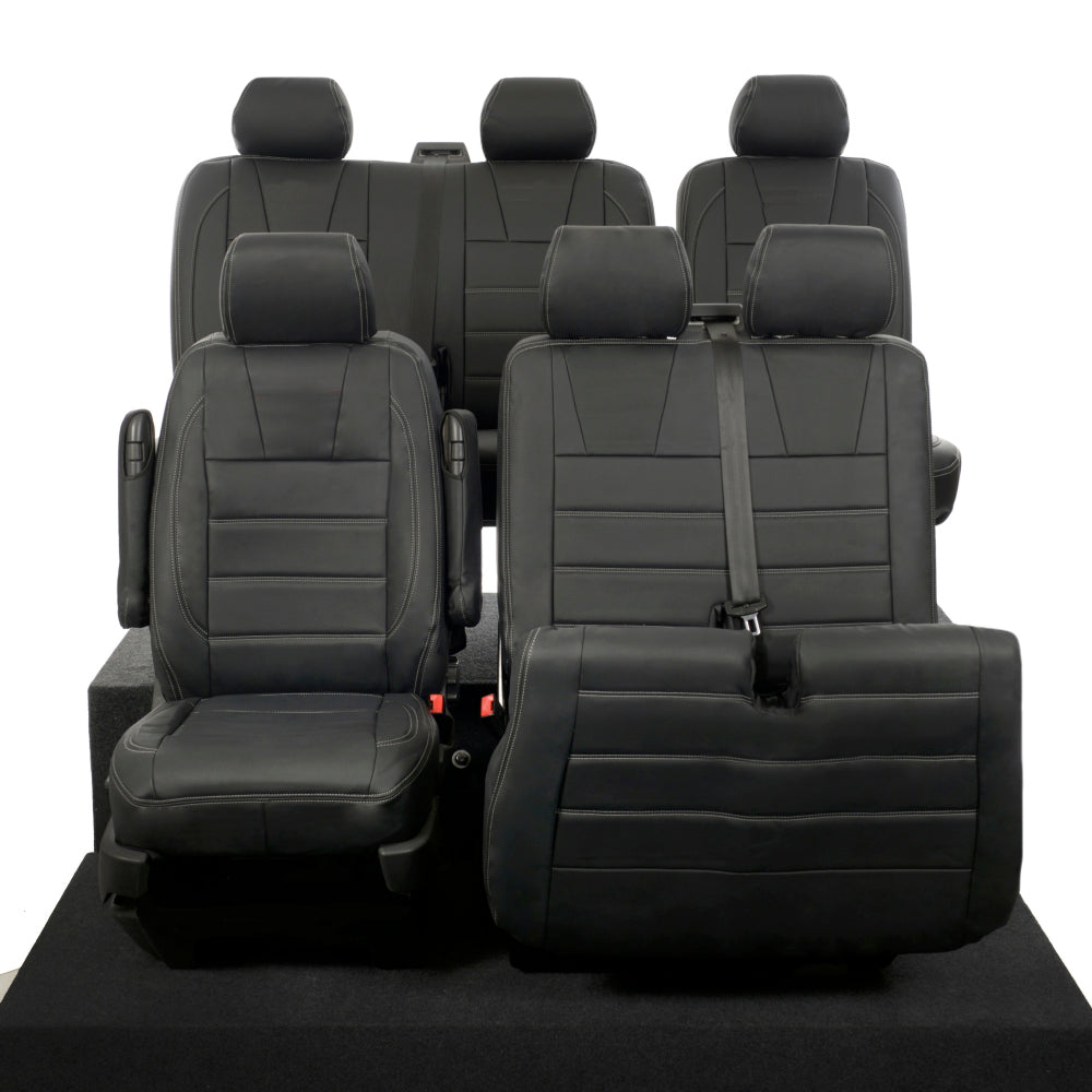 VW T5 / T5.1 Kombi Tailored Leatherette Seat Covers (2003-2015) - UK Custom Covers