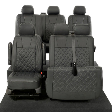 VW T6 / T6.1 Kombi Tailored Leatherette Seat Covers (2015 Onwards) - UK Custom Covers