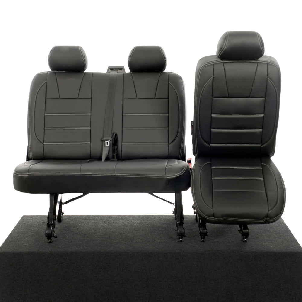 VW T6 / T6.1 Shuttle Tailored Leatherette Seat Covers (2015 Onwards) - UK Custom Covers