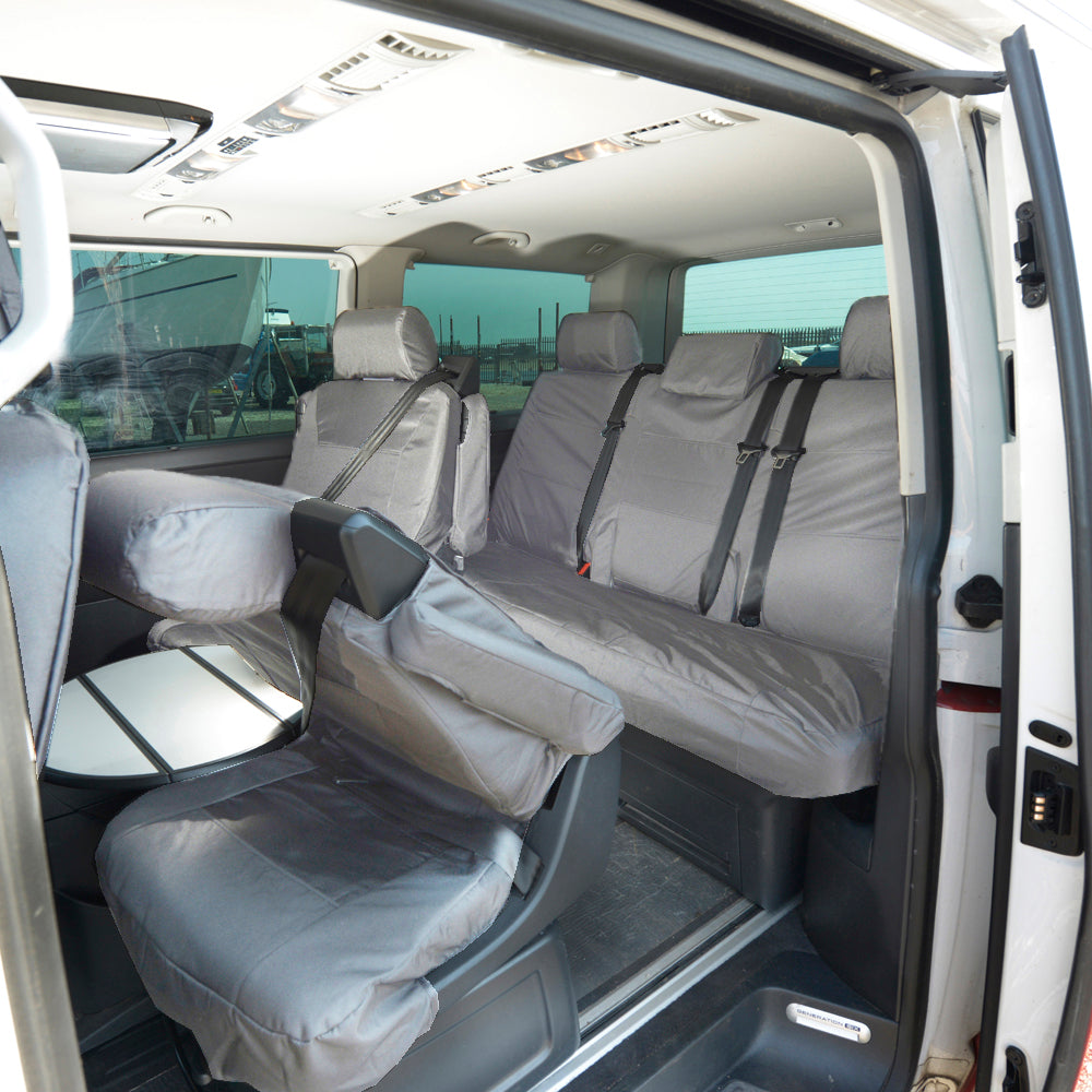 VW T6 / T6.1 Caravelle Tailored PU Seat Covers (2015 Onwards) - UK Custom Covers