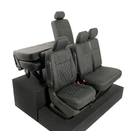 VW T6 / T6.1 Kombi Tailored Leatherette Seat Covers (2015 Onwards) - UK Custom Covers