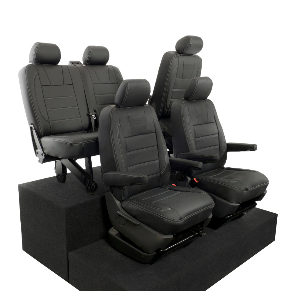 VW T6 / T6.1 Transporter Tailored Leatherette Seat Covers (2015 Onwards) - UK Custom Covers