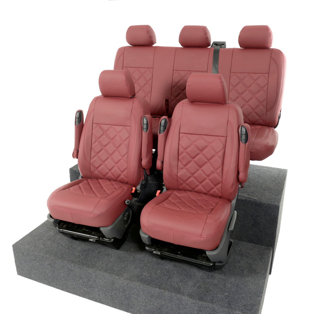 VW T6 / T6.1 Kombi Tailored Leatherette Seat Covers (2015 Onwards) - UK Custom Covers