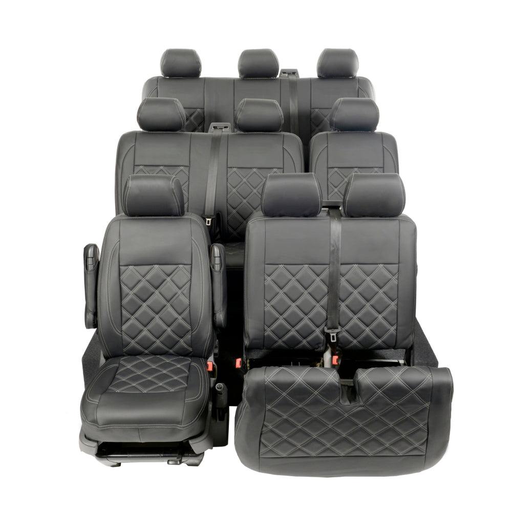 VW T6 / T6.1 Shuttle Tailored Leatherette Seat Covers (2015 Onwards) - UK Custom Covers