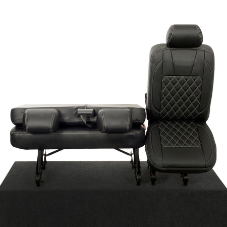 VW T6 / T6.1 Transporter Tailored Leatherette Seat Covers (2015 Onwards) - UK Custom Covers