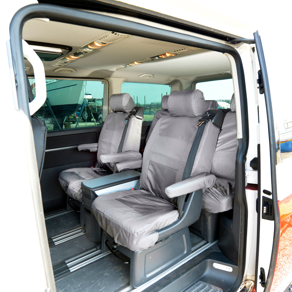 VW T6 / T6.1 Caravelle Tailored PU Seat Covers (2015 Onwards) - UK Custom Covers